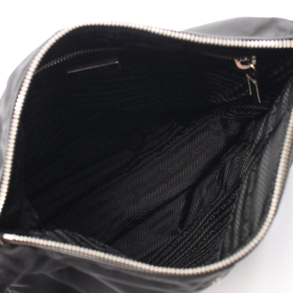 TESSUTO LIGHT ショルダーバッグ ナイロン レザー ブラック プラダ バッグ PRADA