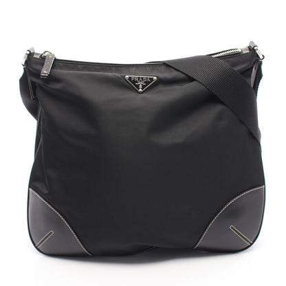 TESSUTO LIGHT ショルダーバッグ ナイロン レザー ブラック プラダ バッグ PRADA