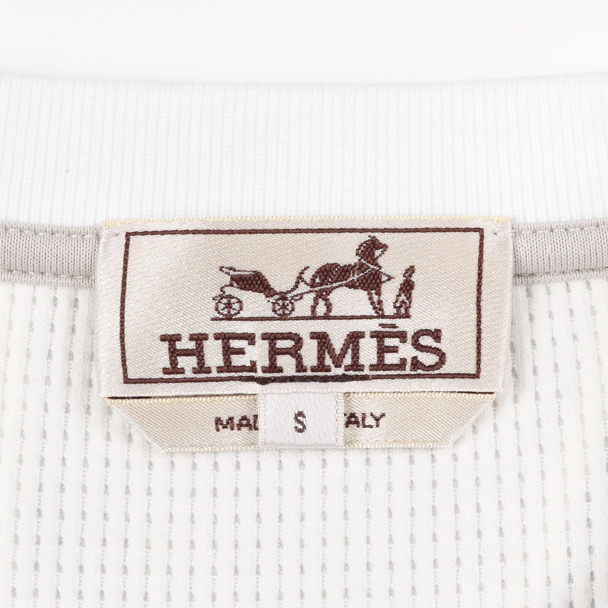 Hシネティック スウェットシャツ コットン ホワイト グレー マルチカラー エルメス トップス HERMES
