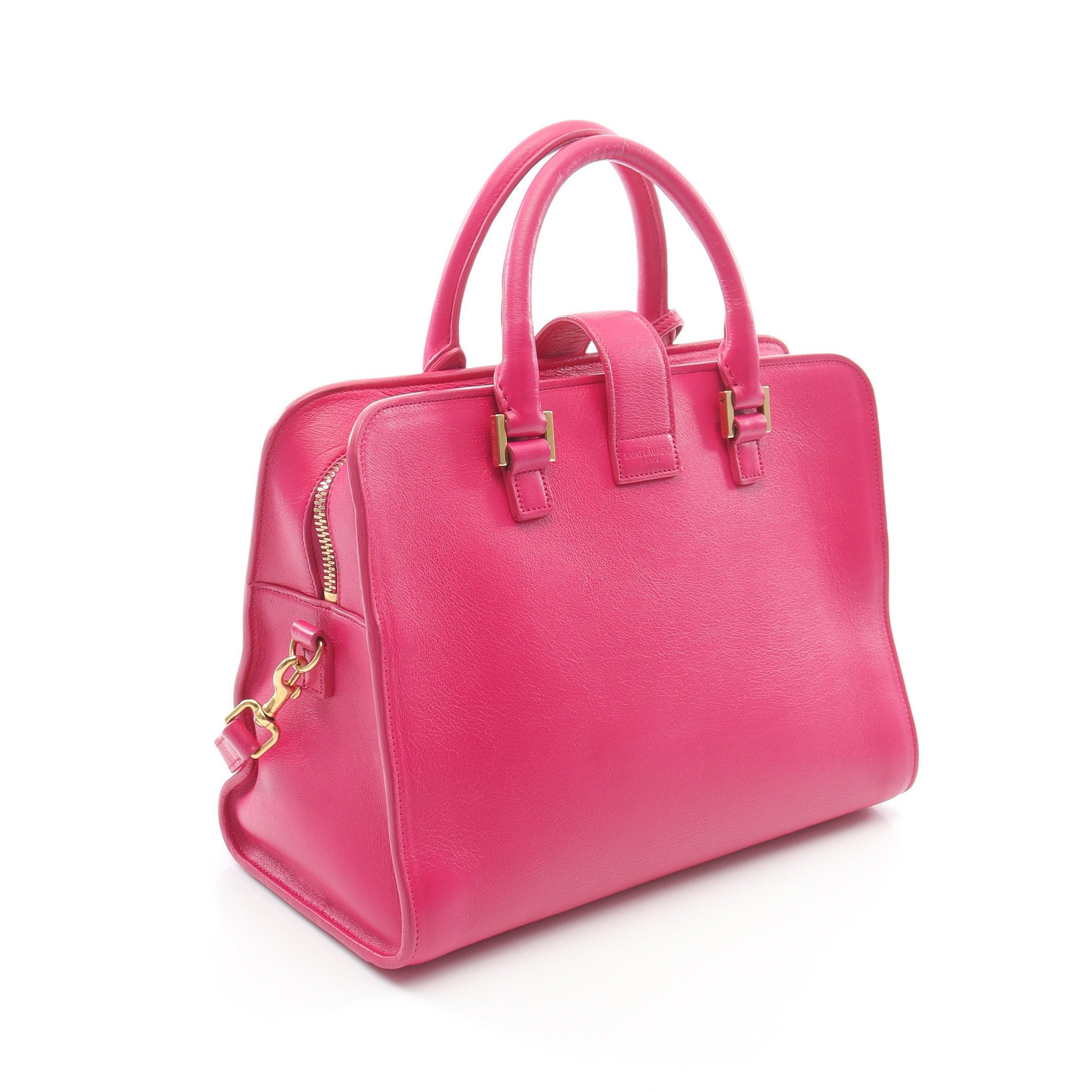 サンローラン カバス 2WAYバッグ ピンク レザー Bランク ys6565cc