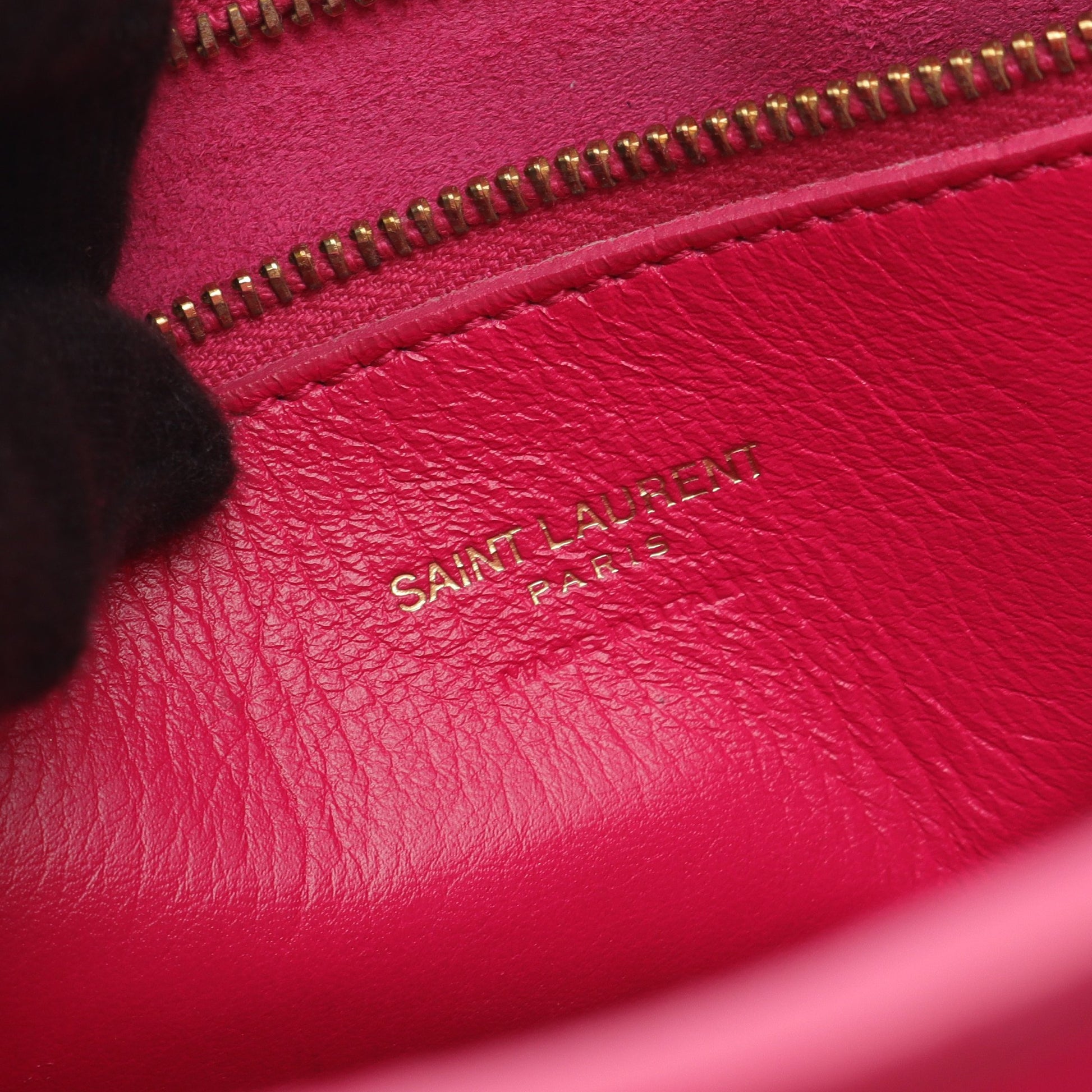 モノグラム カバス ハンドバッグ レザー ピンク 2WAY サンローラン バッグ Saint Laurent