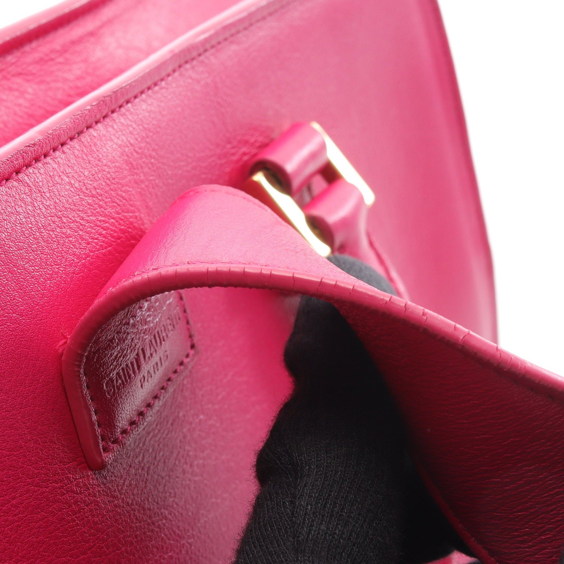モノグラム カバス ハンドバッグ レザー ピンク 2WAY サンローラン バッグ Saint Laurent