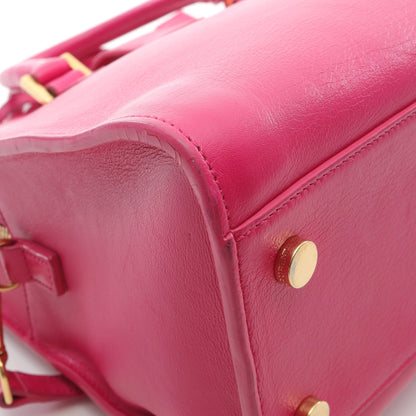 モノグラム カバス ハンドバッグ レザー ピンク 2WAY サンローラン バッグ Saint Laurent