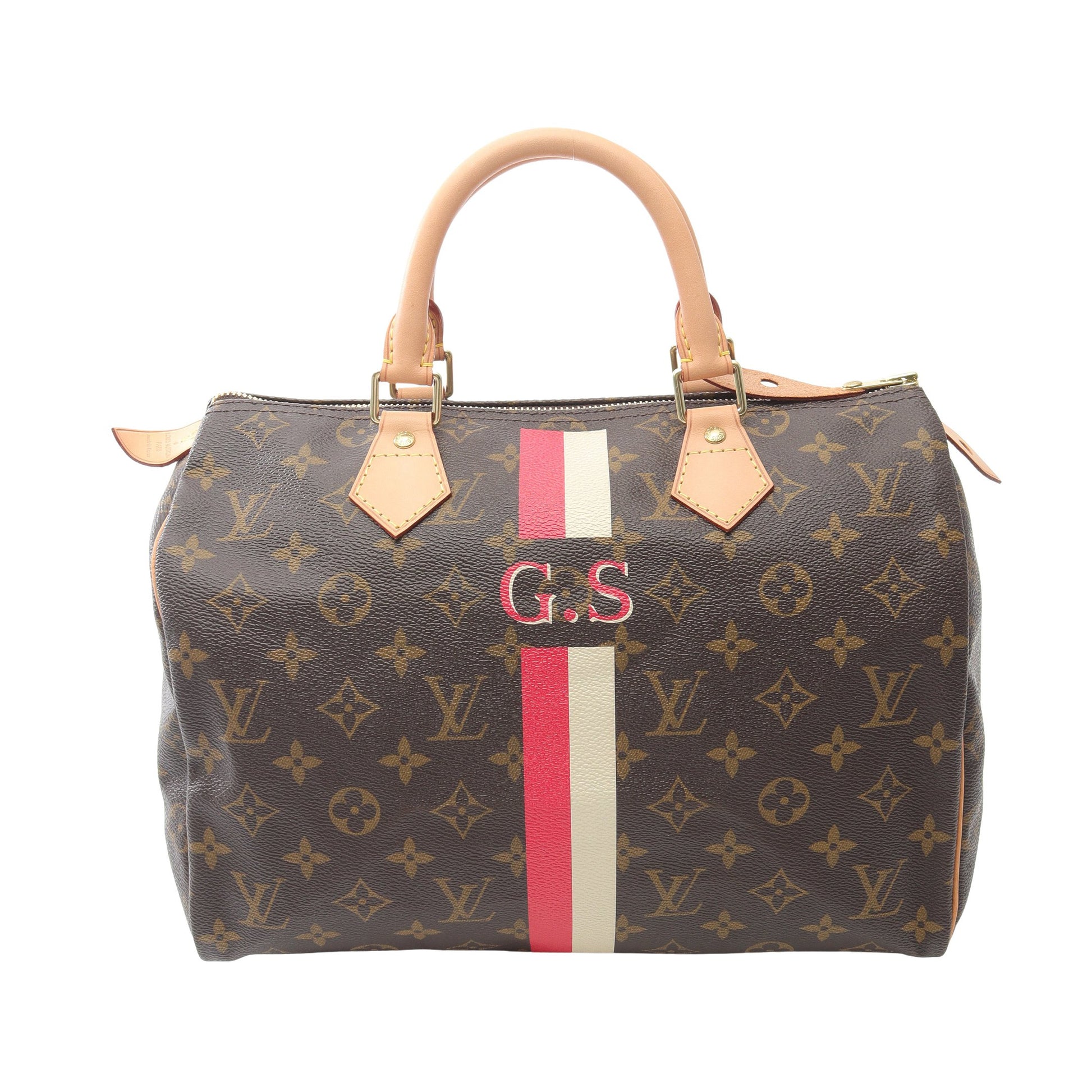 スピーディ30 モノグラム ハンドバッグ PVC レザー ブラウン ルイヴィトン バッグ LOUIS VUITTON