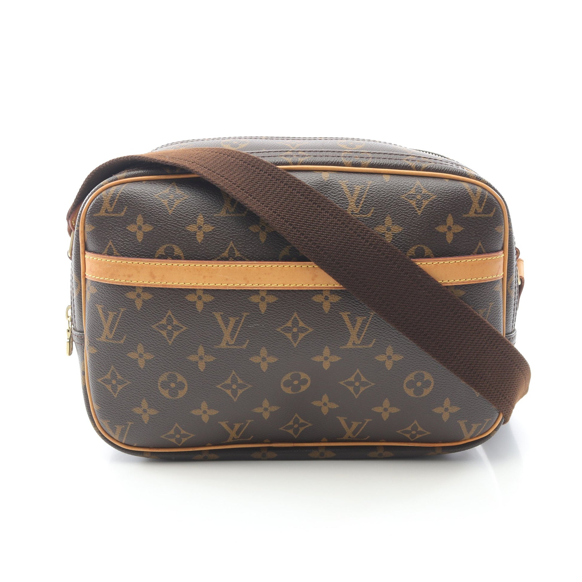 リポーターPM モノグラム ショルダーバッグ PVC レザー ブラウン ルイヴィトン バッグ LOUIS VUITTON