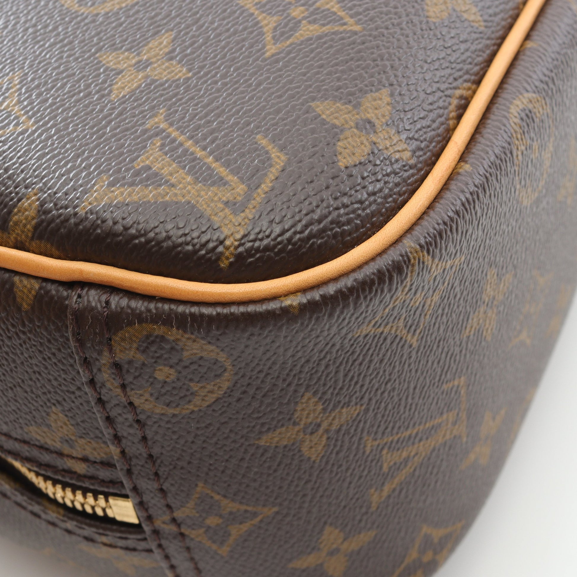 トゥルーヴィル モノグラム ハンドバッグ PVC レザー ブラウン ルイヴィトン バッグ LOUIS VUITTON