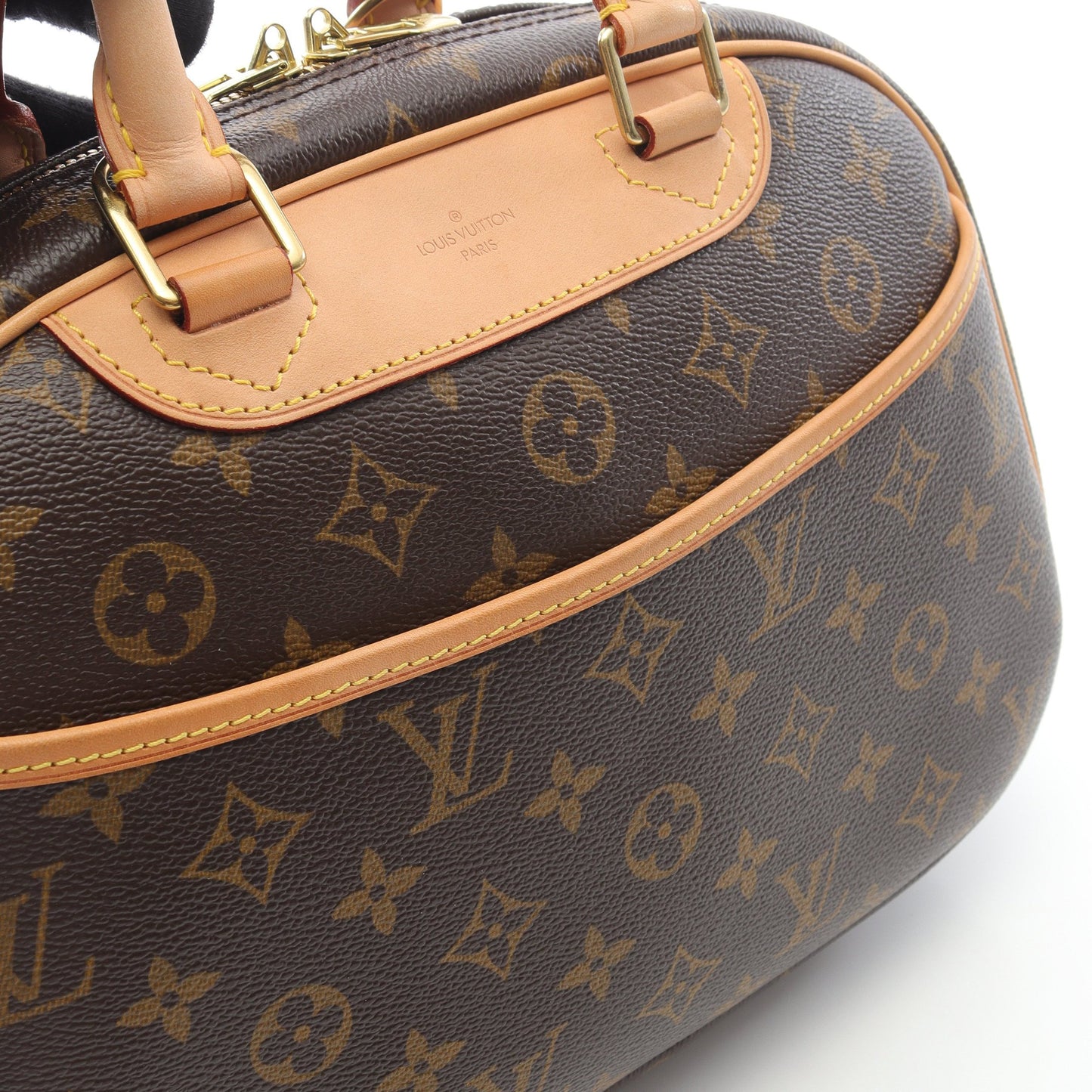 トゥルーヴィル モノグラム ハンドバッグ PVC レザー ブラウン ルイヴィトン バッグ LOUIS VUITTON