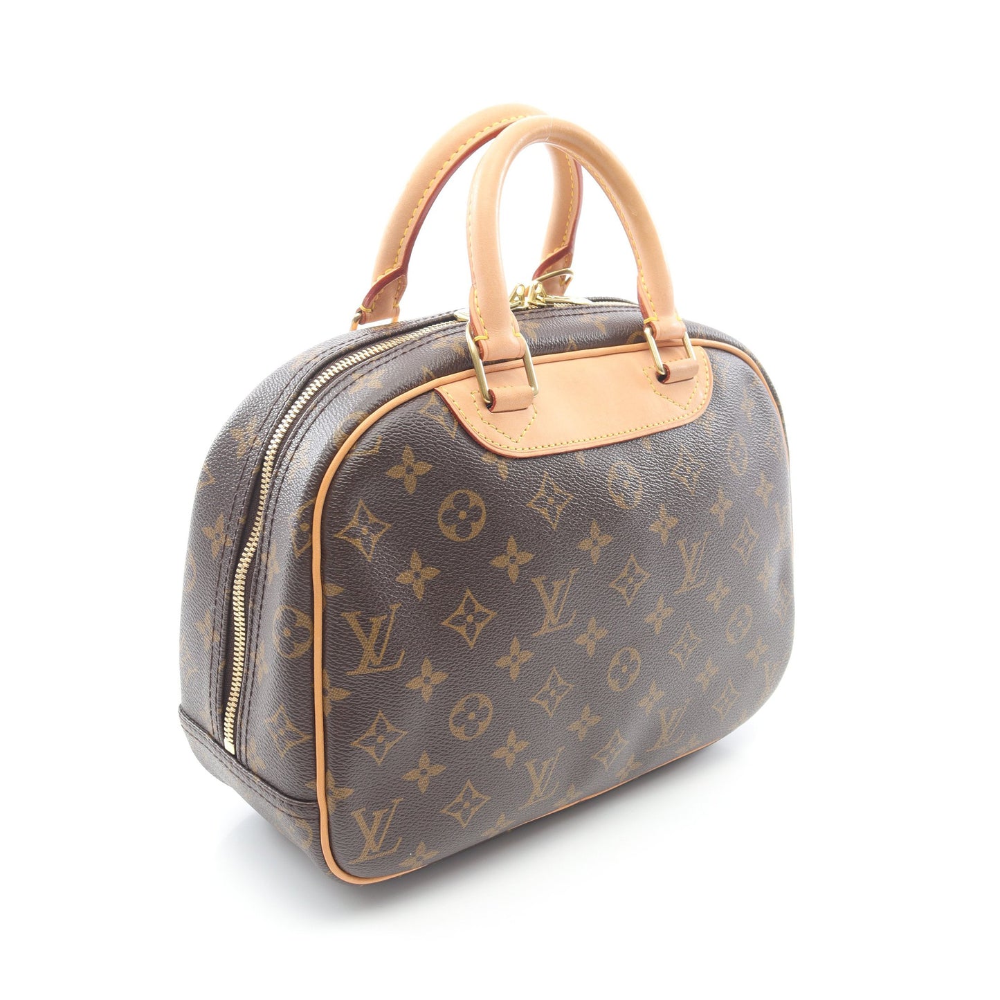 トゥルーヴィル モノグラム ハンドバッグ PVC レザー ブラウン ルイヴィトン バッグ LOUIS VUITTON