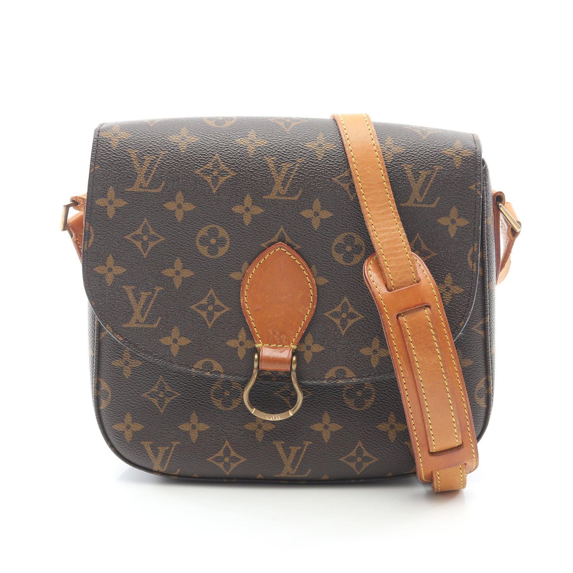 サンクルーGM モノグラム ショルダーバッグ PVC レザー ブラウン ルイヴィトン バッグ LOUIS VUITTON