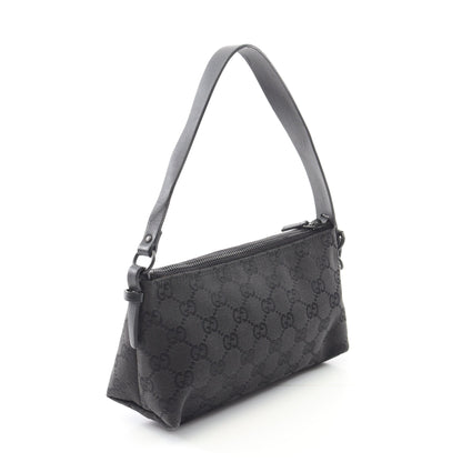 アクセサリーポーチ GGキャンバス ハンドバッグ キャンバス レザー ブラック アイボリー マルチカラー グッチ バッグ GUCCI