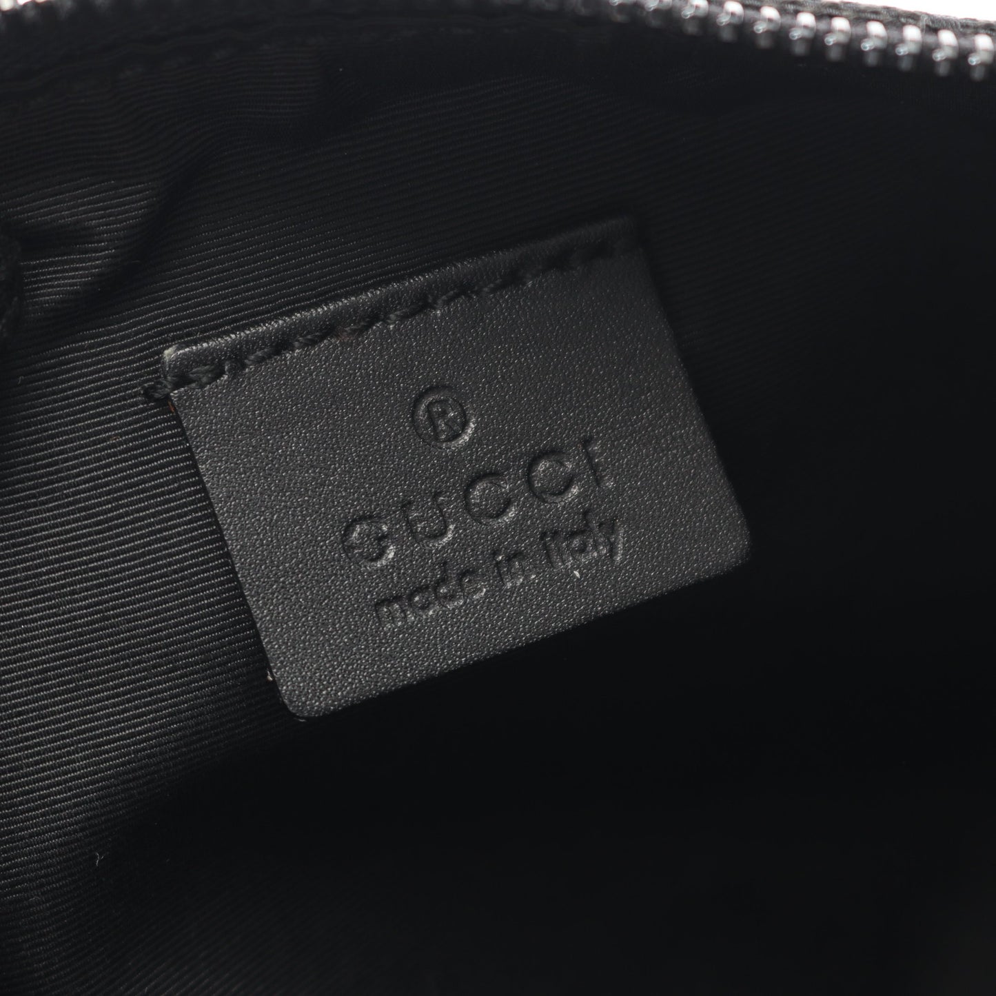 アクセサリーポーチ GGキャンバス ハンドバッグ キャンバス レザー ブラック アイボリー マルチカラー グッチ バッグ GUCCI
