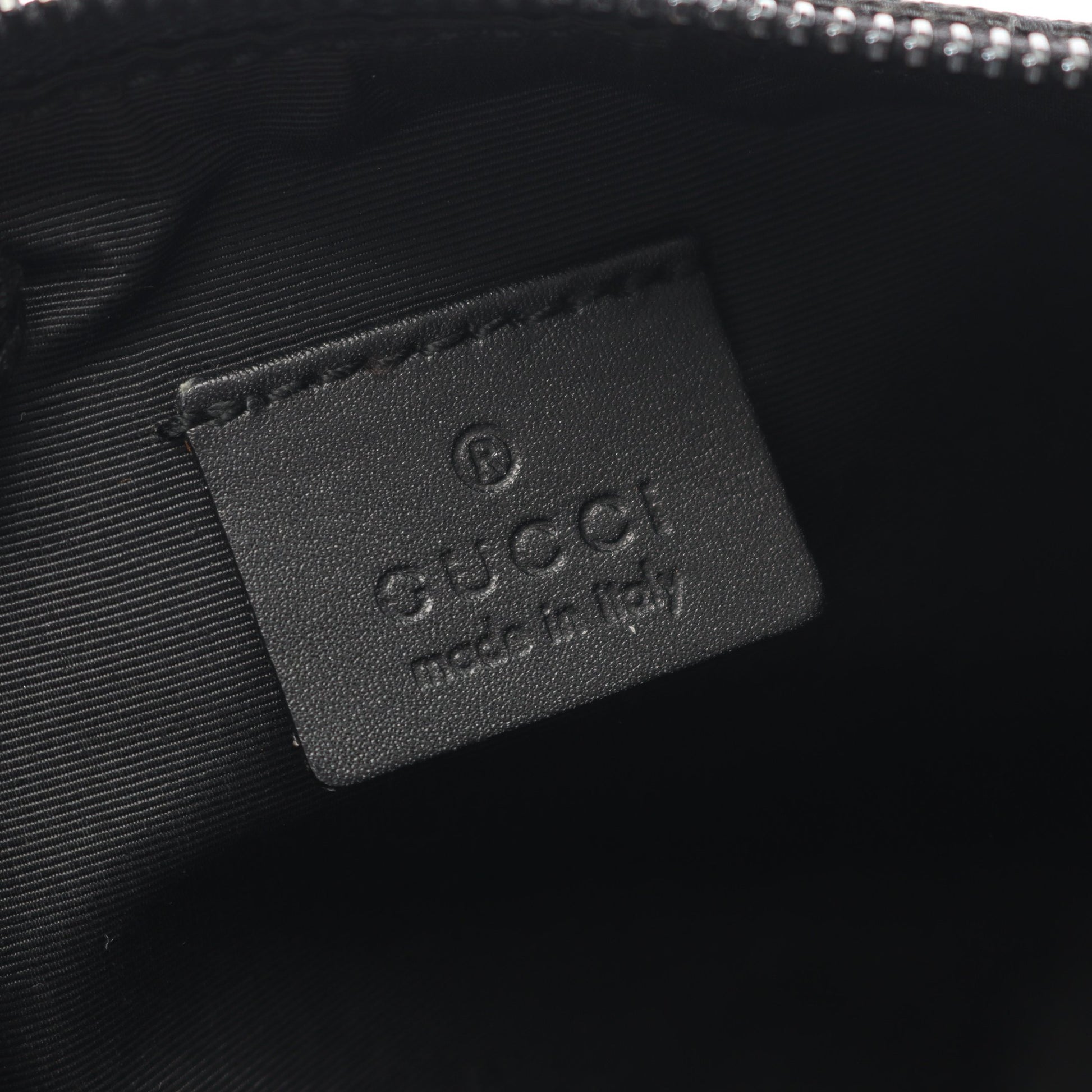 アクセサリーポーチ GGキャンバス ハンドバッグ キャンバス レザー ブラック アイボリー マルチカラー グッチ バッグ GUCCI