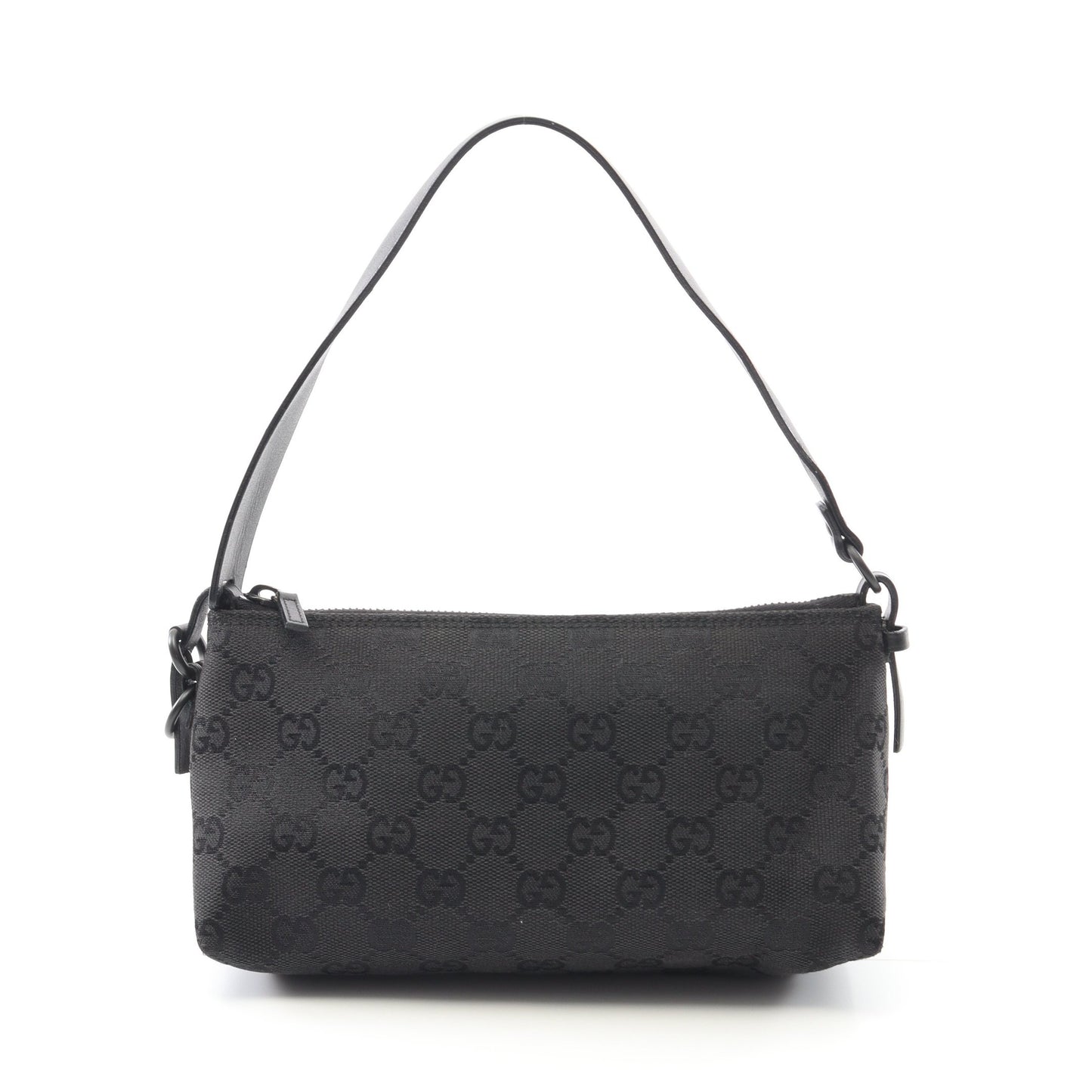 アクセサリーポーチ GGキャンバス ハンドバッグ キャンバス レザー ブラック アイボリー マルチカラー グッチ バッグ GUCCI