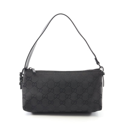 アクセサリーポーチ GGキャンバス ハンドバッグ キャンバス レザー ブラック アイボリー マルチカラー グッチ バッグ GUCCI