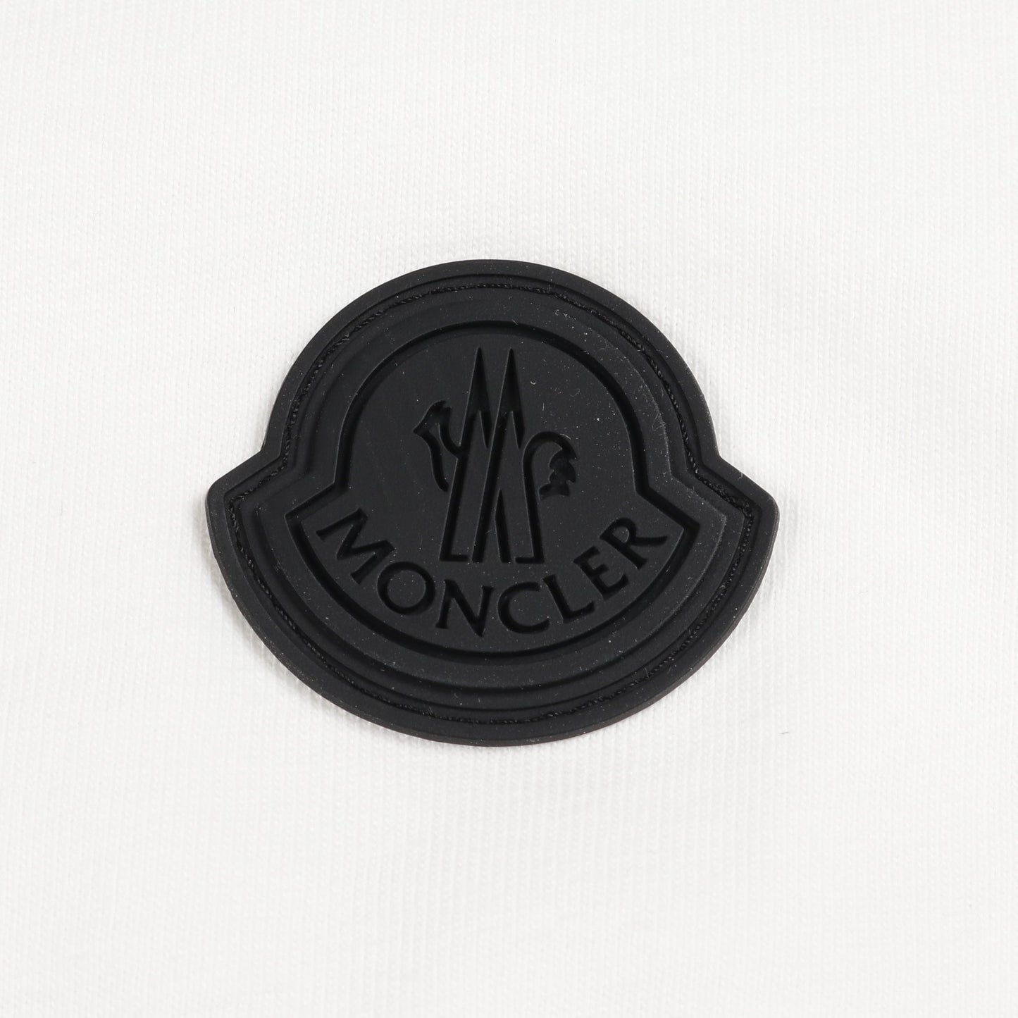 ラバーロゴ Tシャツ コットン ホワイト ブラック モンクレール トップス MONCLER