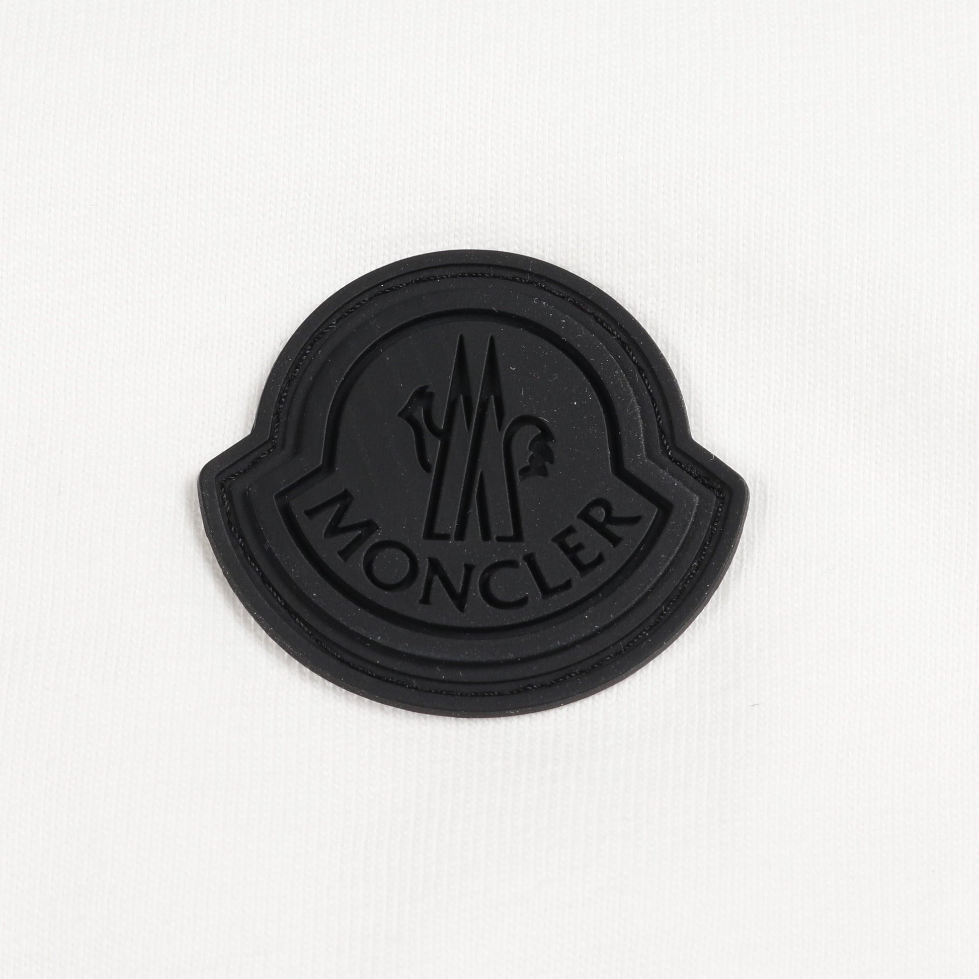 ラバーロゴ Tシャツ コットン ホワイト ブラック モンクレール トップス MONCLER