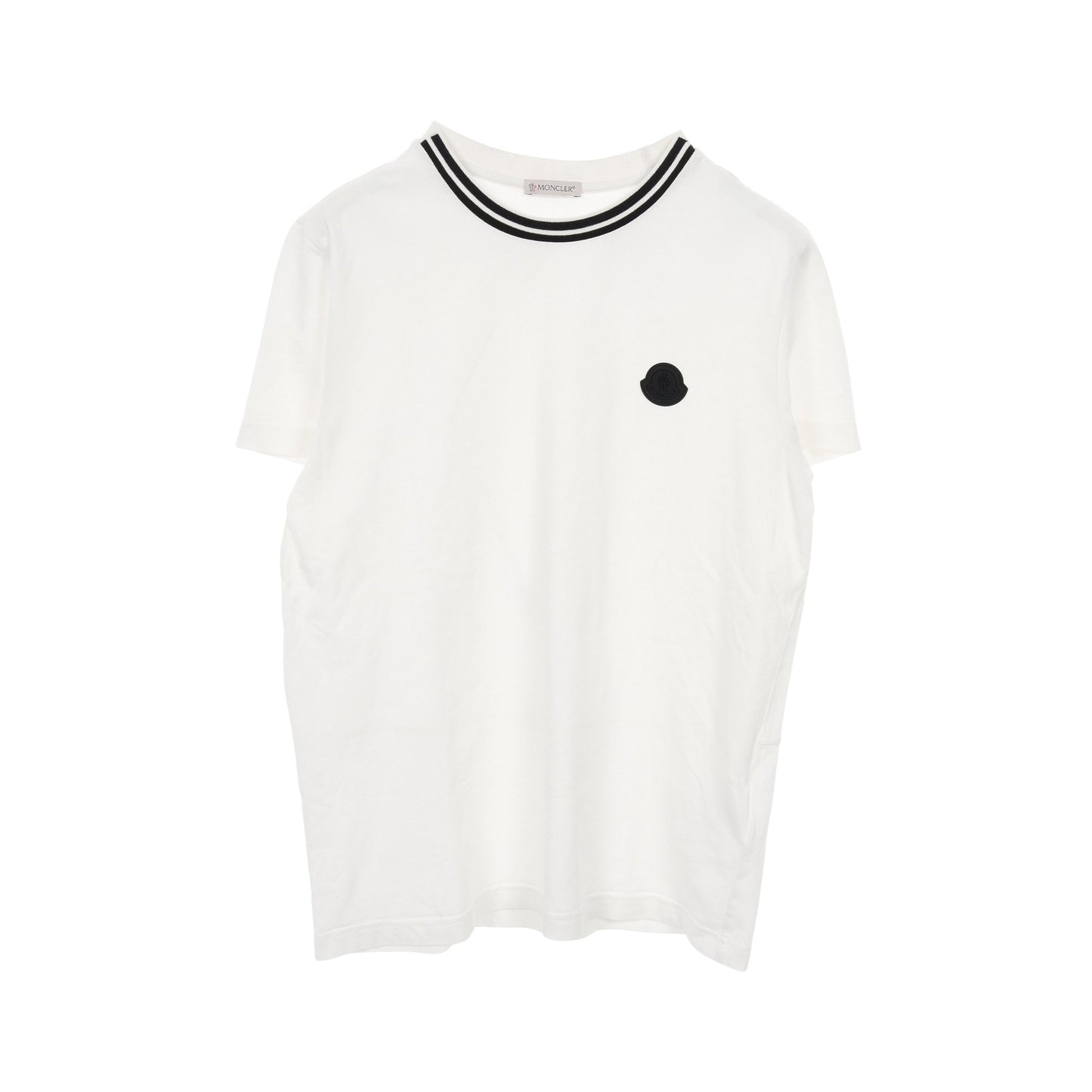 ラバーロゴ Tシャツ コットン ホワイト ブラック モンクレール トップス MONCLER
