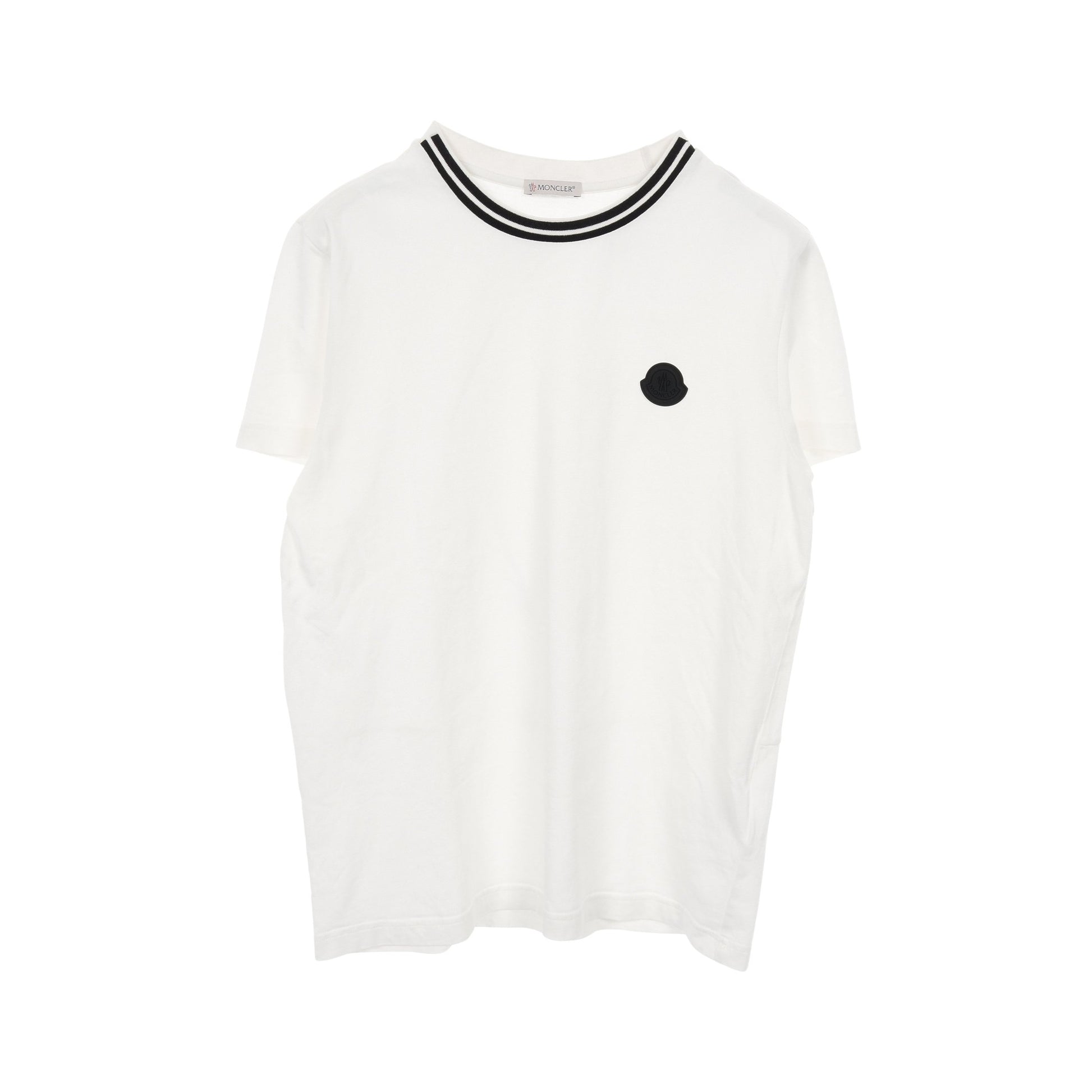 ラバーロゴ Tシャツ コットン ホワイト ブラック モンクレール トップス MONCLER