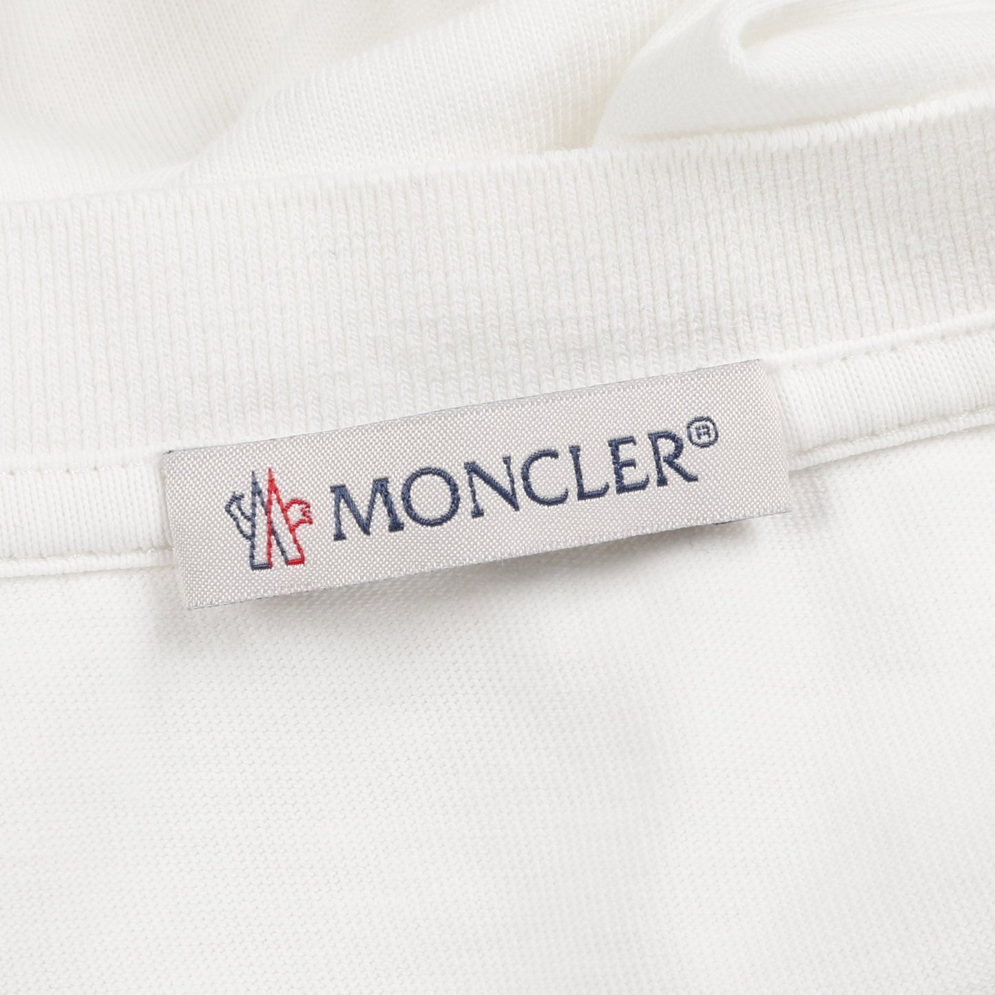 ラバーロゴ Tシャツ コットン ホワイト ブラック モンクレール トップス MONCLER