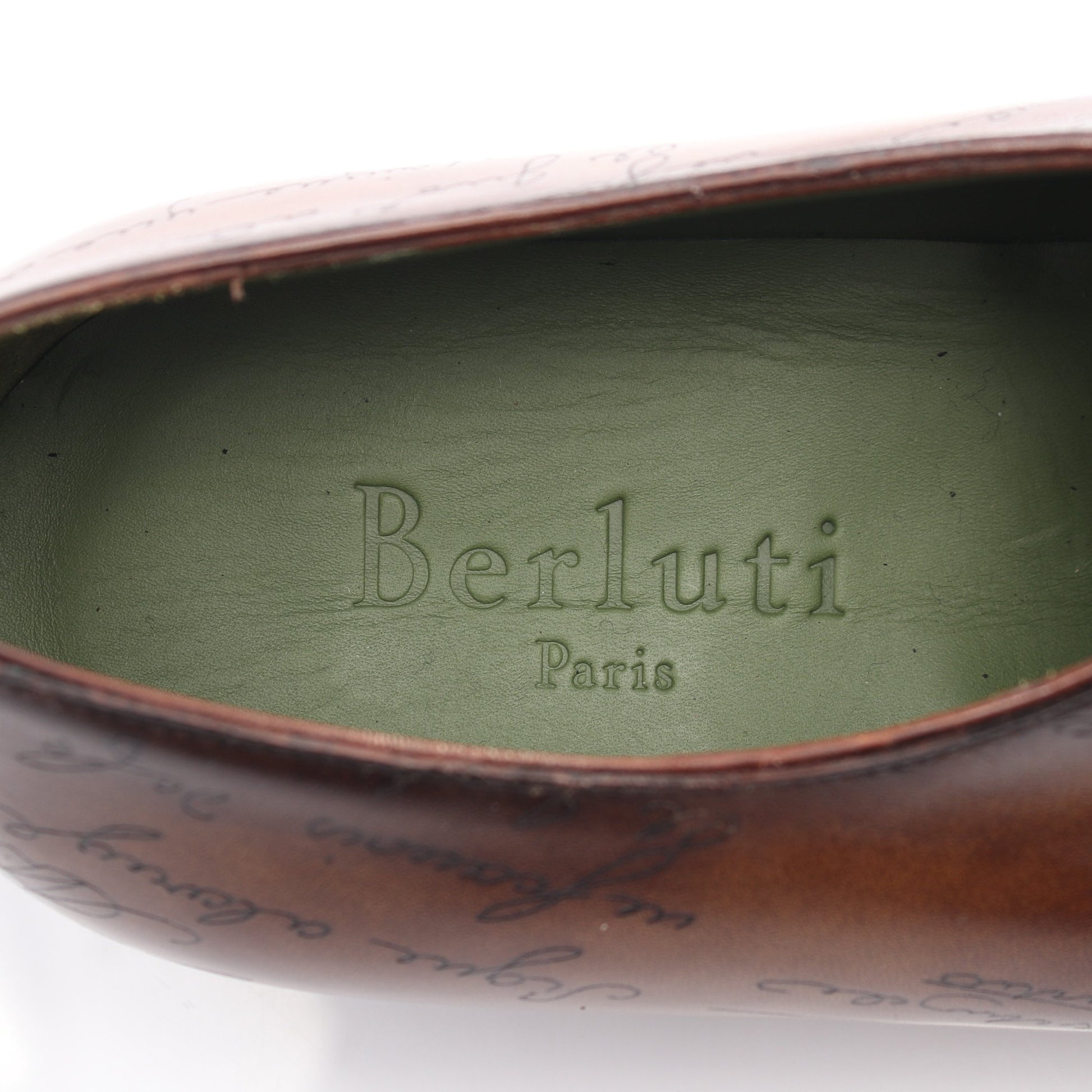 アレッサンドロ スクリット カリグラフィ ドレスシューズ レザー ブラウン ベルルッティ シューズ Berluti
