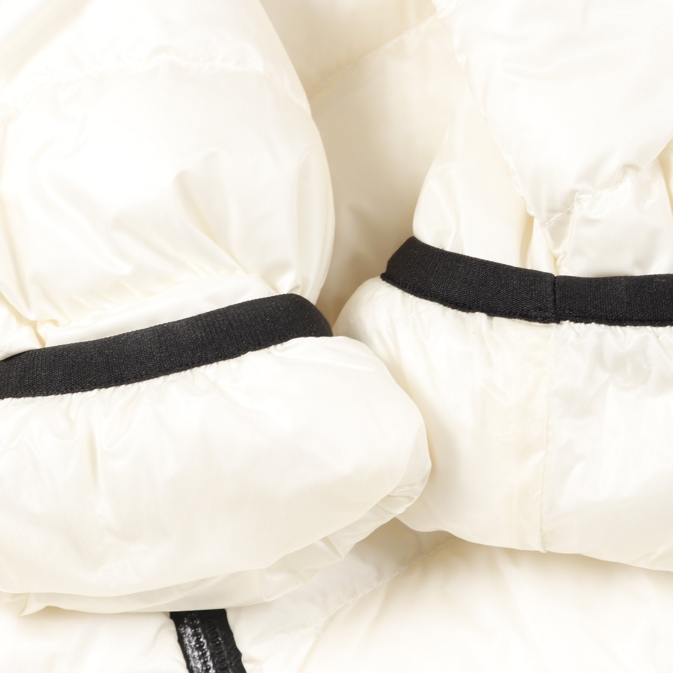 DEFFEYES ダウンジャケット ナイロン オフホワイト ブラック フード