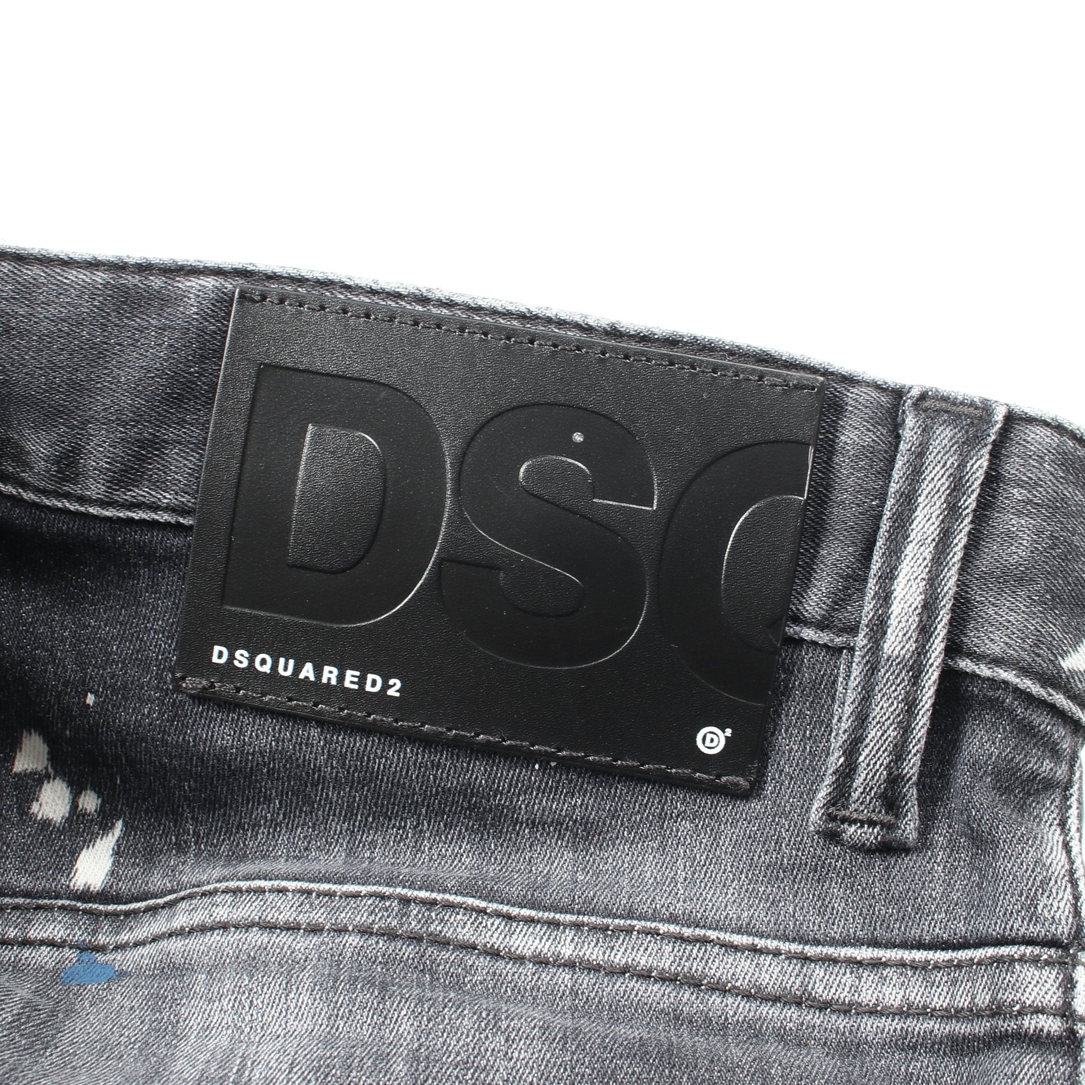 SUPER TWINKY JEAN デニムパンツ コットン ブラック ペイント加工