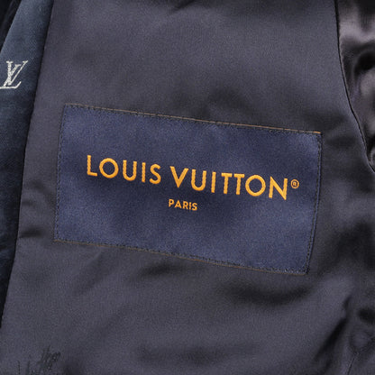 LVロゴ イブニング ブルゾン ベロア ネイビー ルイヴィトン アウター LOUIS VUITTON