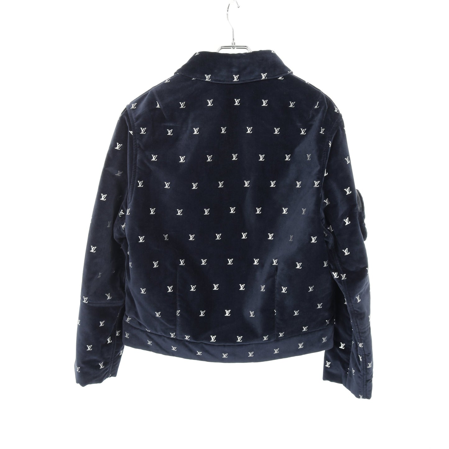 LVロゴ イブニング ブルゾン ベロア ネイビー ルイヴィトン アウター LOUIS VUITTON
