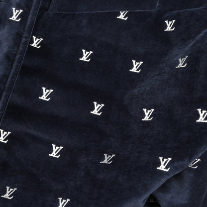 LVロゴ イブニング ブルゾン ベロア ネイビー ルイヴィトン アウター LOUIS VUITTON