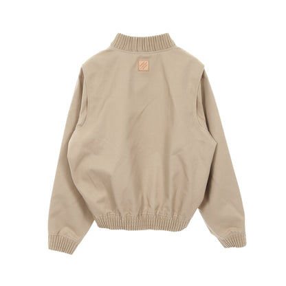 エンブロイダードコットンブレンドボンバー ジャケット コットン ベージュ 24AW ルイヴィトン アウター LOUIS VUITTON