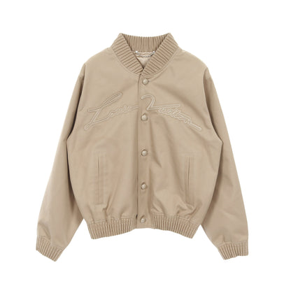 エンブロイダードコットンブレンドボンバー ジャケット コットン ベージュ 24AW ルイヴィトン アウター LOUIS VUITTON