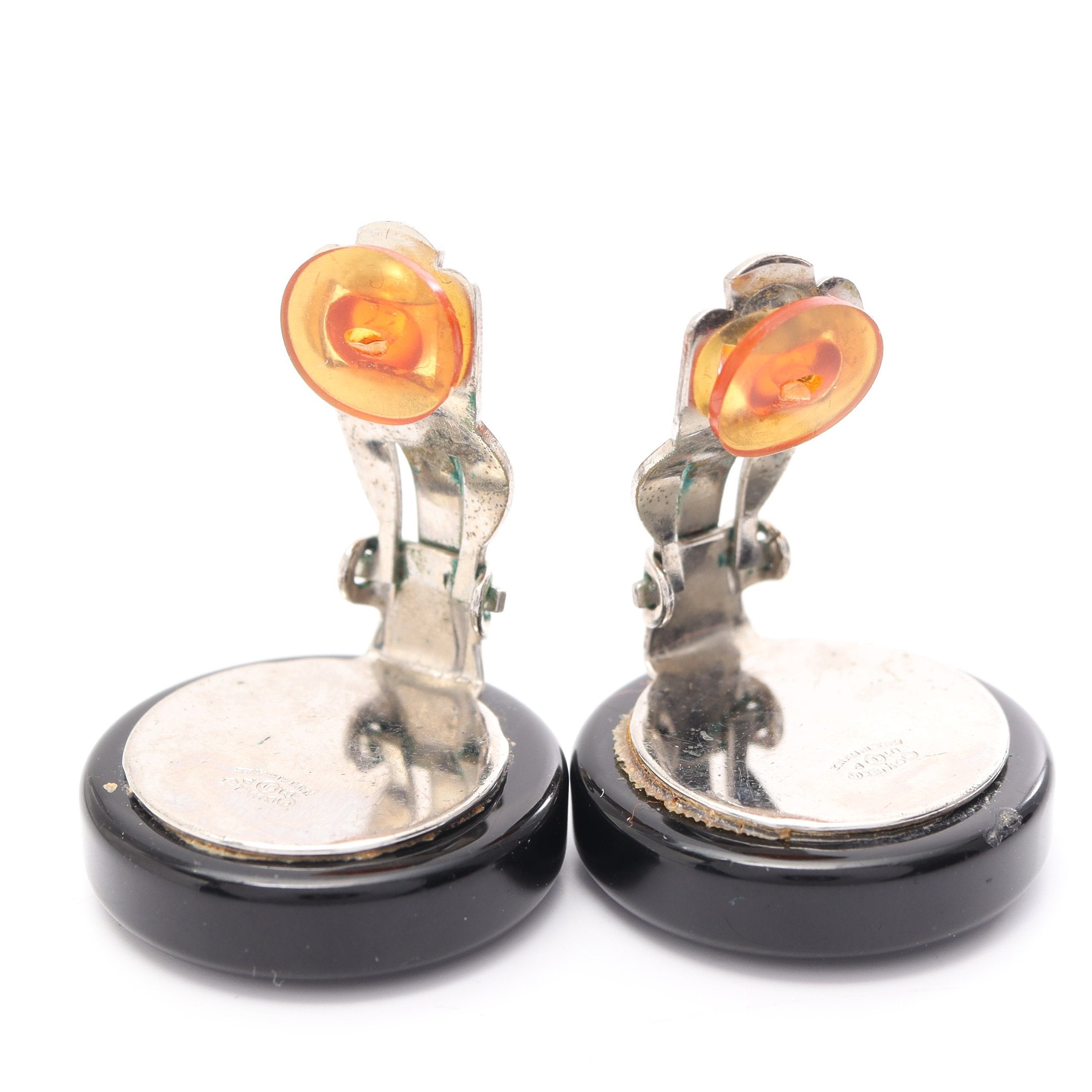 1円～！シャネル イヤリング★正規品★ココマーク ブラック×ホワイト