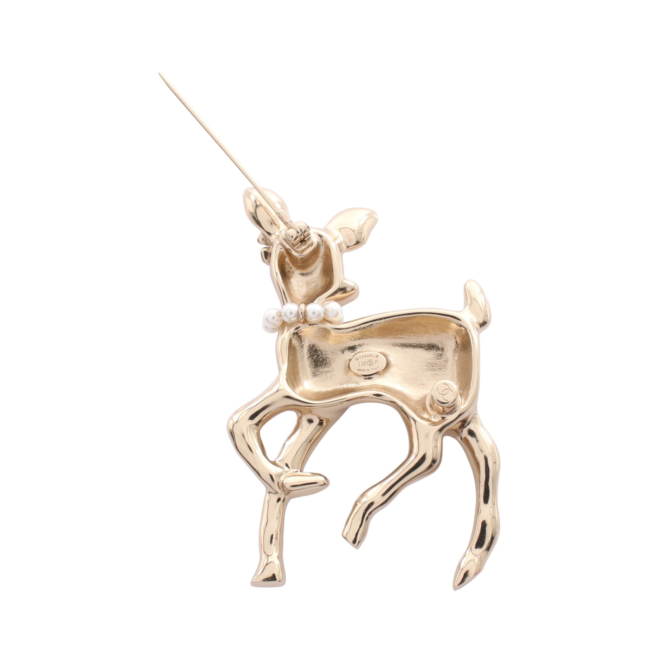 ココマーク ブローチ バンビ GP ラインストーン フェイクパール