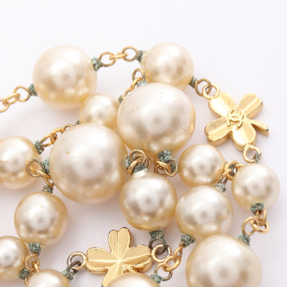 ココマーク ネックレス クローバー GP フェイクパール ゴールド アイボリー 03P シャネル アクセサリー CHANEL