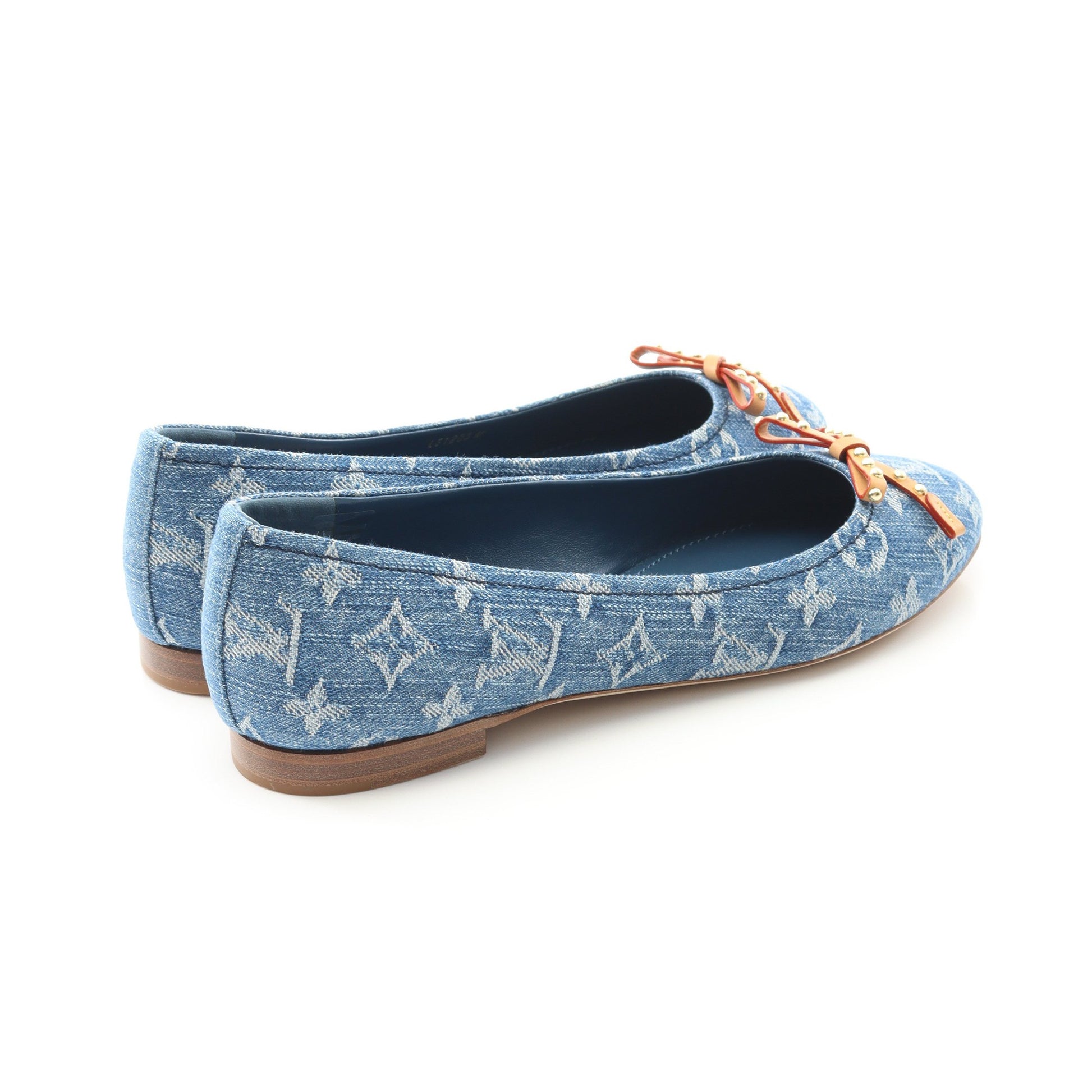 ニーナ バレリーナ モノグラムデニム パンプス デニム ブルー ルイヴィトン シューズ LOUIS VUITTON