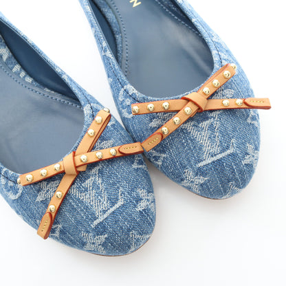ニーナ バレリーナ モノグラムデニム パンプス デニム ブルー ルイヴィトン シューズ LOUIS VUITTON