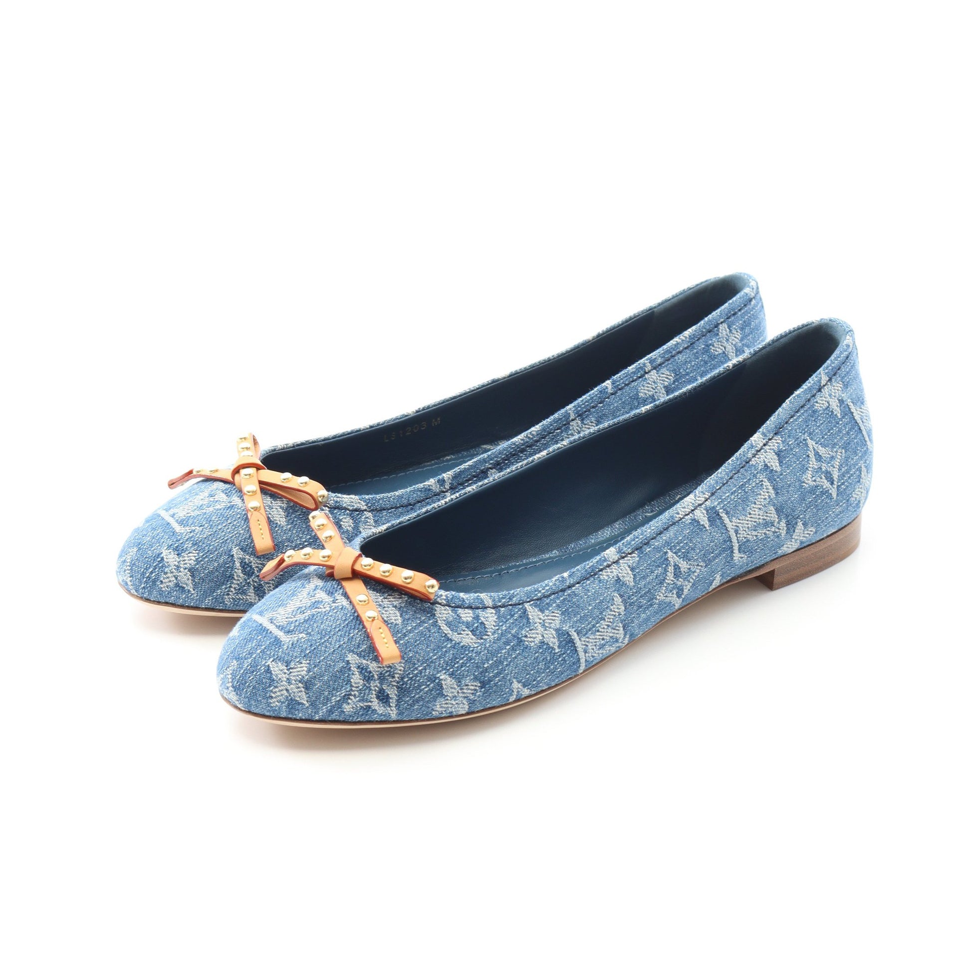 ニーナ バレリーナ モノグラムデニム パンプス デニム ブルー ルイヴィトン シューズ LOUIS VUITTON