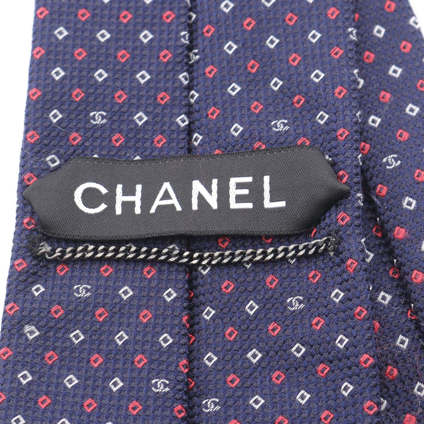 ココマーク ネクタイ シルク ネイビー レッド ホワイト シャネル 財布・小物 CHANEL