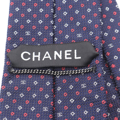 ココマーク ネクタイ シルク ネイビー レッド ホワイト シャネル 財布・小物 CHANEL