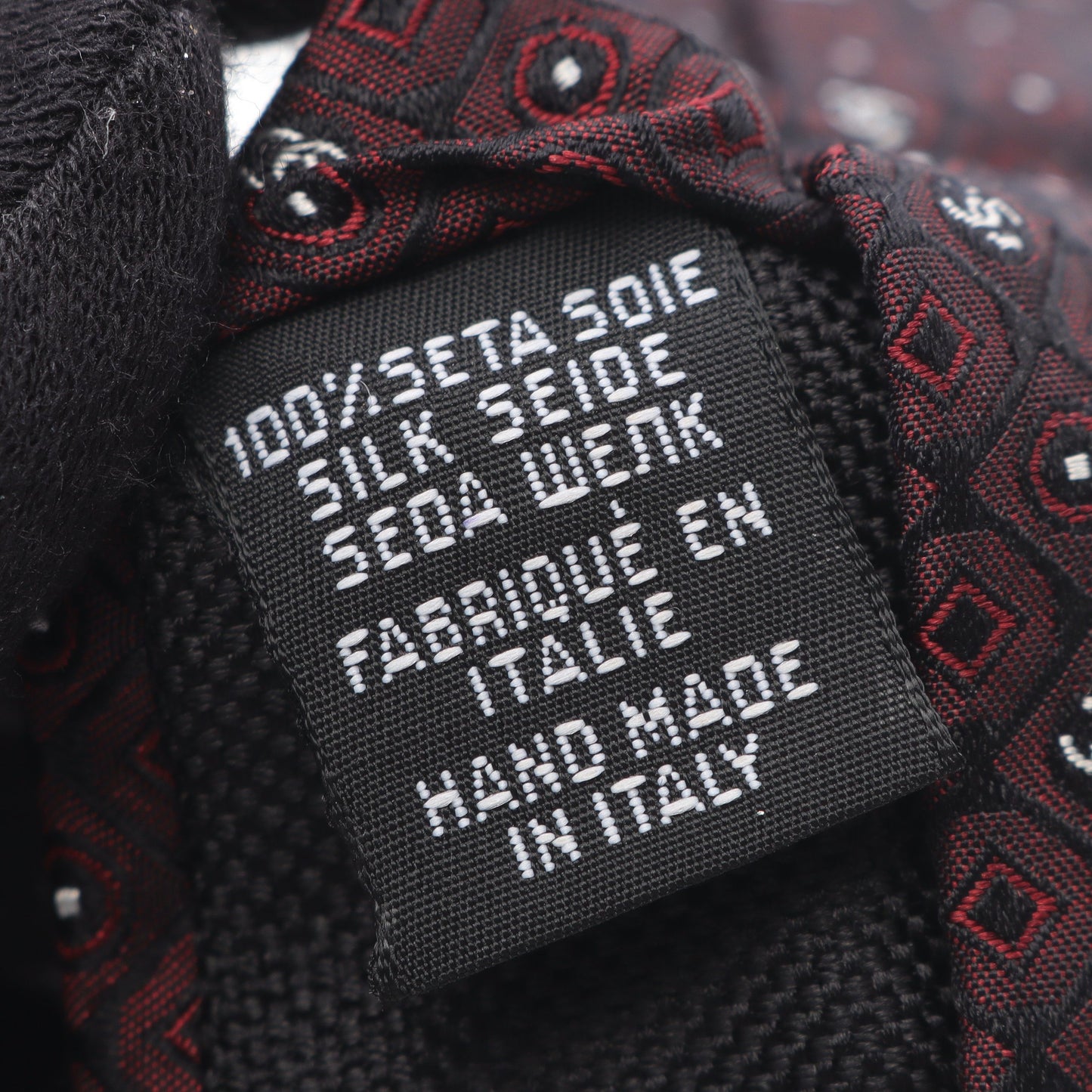 ココマーク7 ネクタイ シルク バーガンディ ブラック ホワイト シャネル 財布・小物 CHANEL