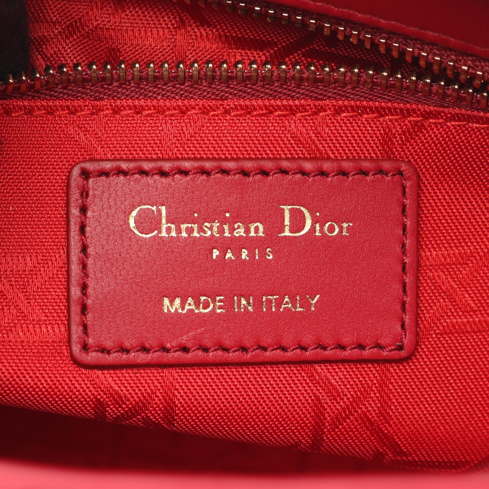 レディディオール スモール カナージュ ハンドバッグ レザー ピンクレッド 2WAY クリスチャンディオール バッグ Christian Dior