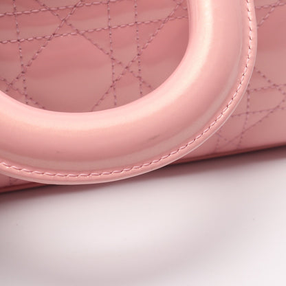LADY D-JOY スモール カナージュ ハンドバッグ エナメルレザー ピンク 3WAY クリスチャンディオール バッグ Christian Dior