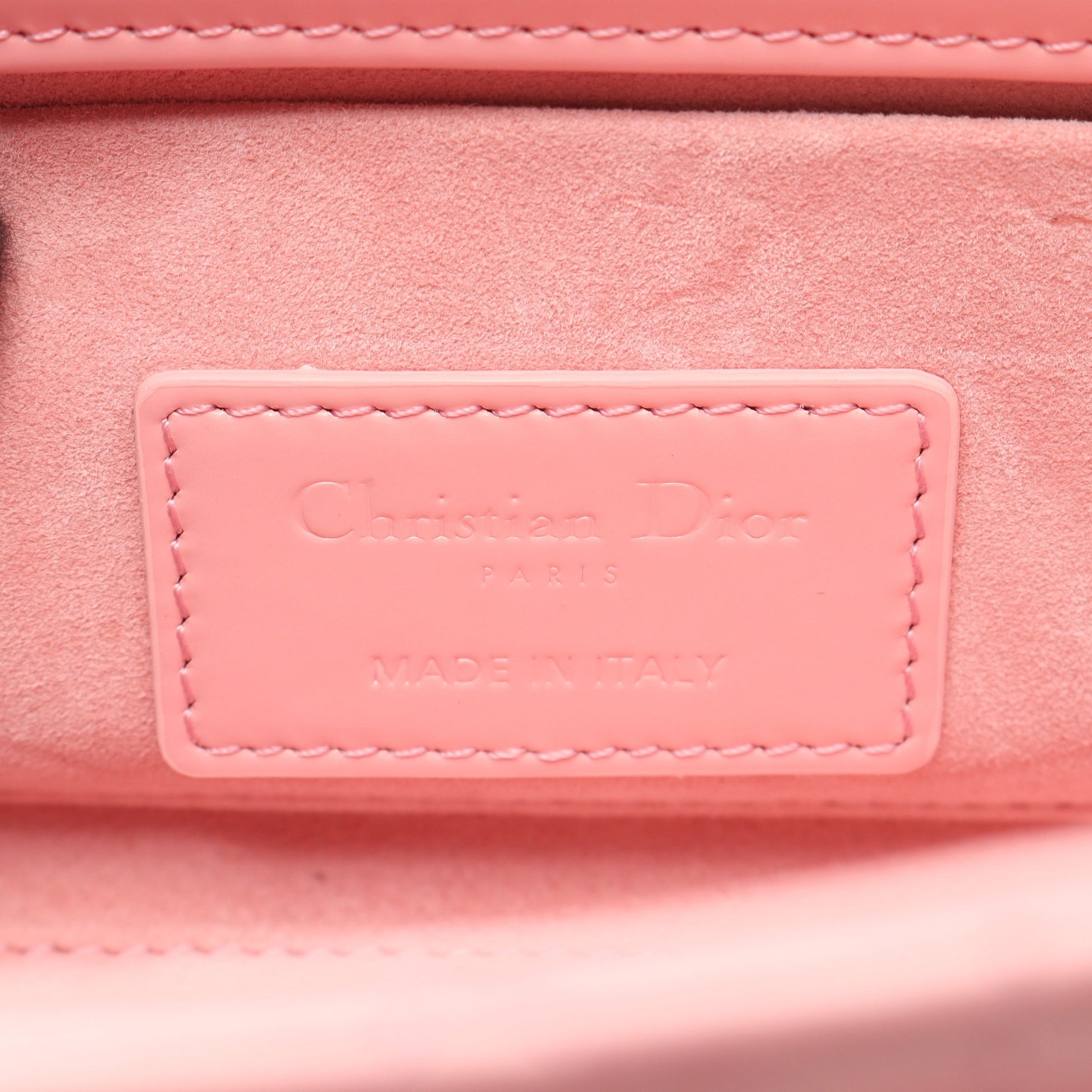 LADY D-JOY スモール カナージュ ハンドバッグ エナメルレザー ピンク 3WAY クリスチャンディオール バッグ Christian Dior
