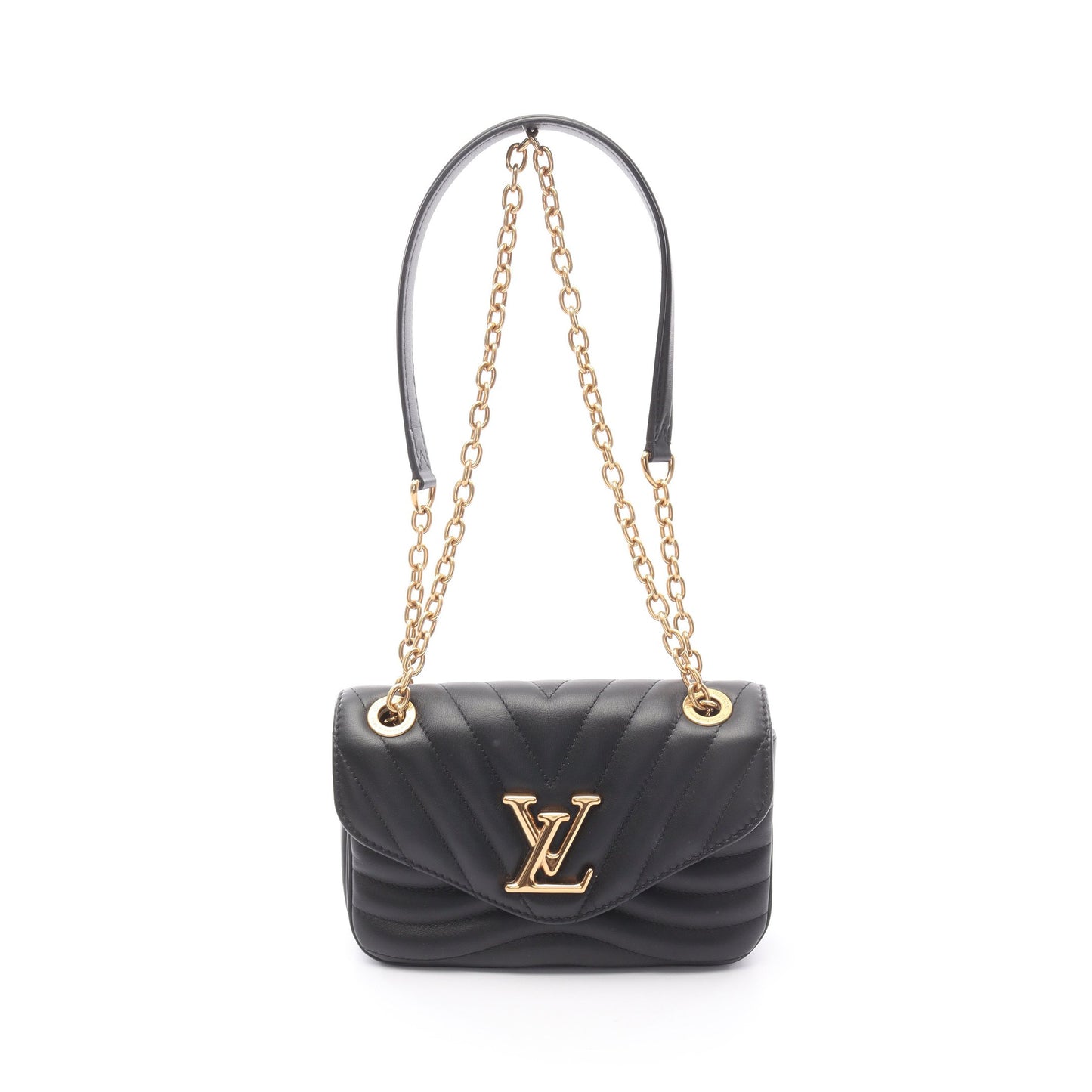 ニューウェーブ チェーンバッグPM チェーンショルダーバッグ レザー ブラック ルイヴィトン バッグ LOUIS VUITTON