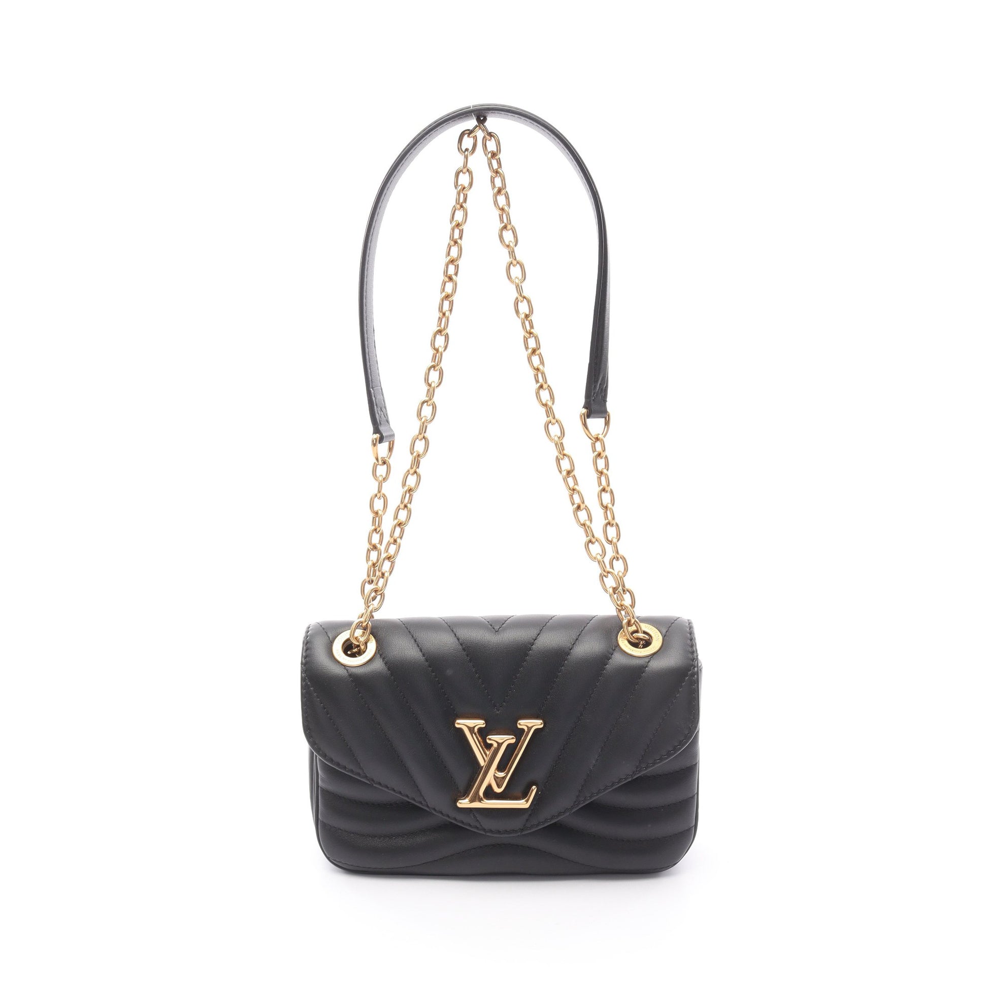 ニューウェーブ チェーンバッグPM チェーンショルダーバッグ レザー ブラック ルイヴィトン バッグ LOUIS VUITTON