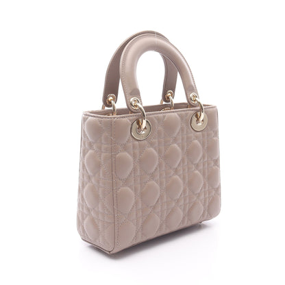 レディディオール スモール カナージュ ハンドバッグ レザー グレーベージュ 2WAY クリスチャンディオール バッグ Christian Dior