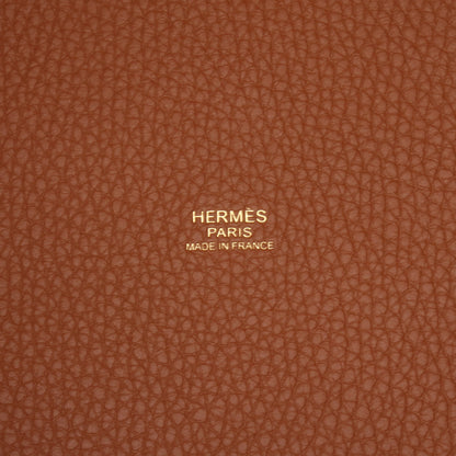 ピコタンロックMM ゴールド ハンドバッグ トリヨンクレマンス ブラウン ゴールド金具 B刻印 エルメス バッグ HERMES