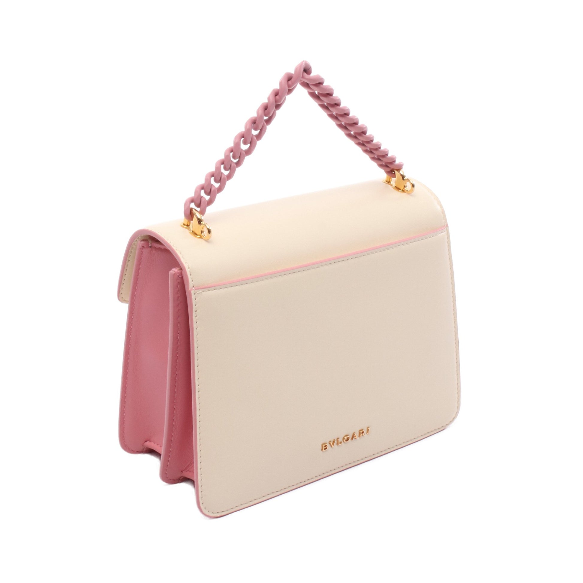 セルペンティ フォーエバー チェーンハンドバッグ レザー アイボリー ピンク 2WAY ブルガリ バッグ BVLGARI