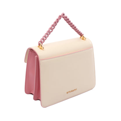 セルペンティ フォーエバー チェーンハンドバッグ レザー アイボリー ピンク 2WAY ブルガリ バッグ BVLGARI