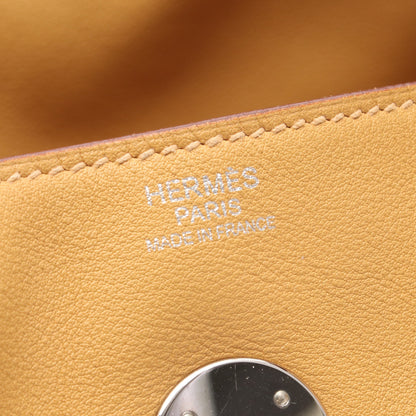 リンディ30 セサミ ショルダーバッグ ヴォースイフト イエローブラウン シルバー金具 X刻印 エルメス バッグ HERMES